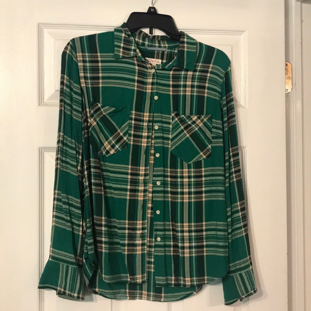 Merona flannel button up shirt - women’s medium